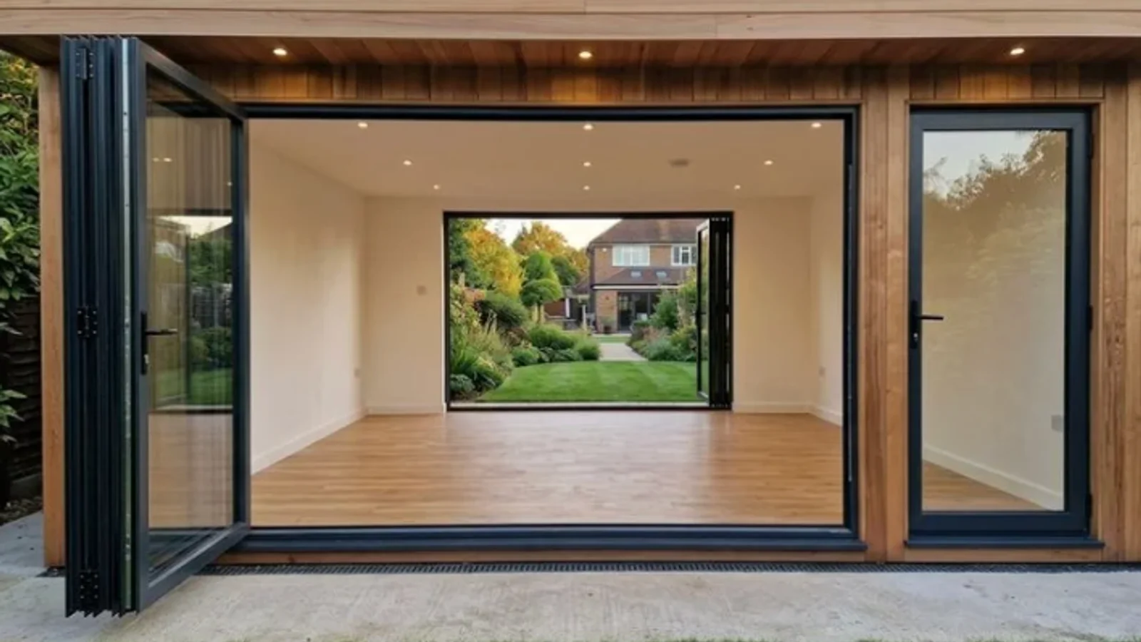 Bespoke Warwickshire garden art studio with north-light glazing